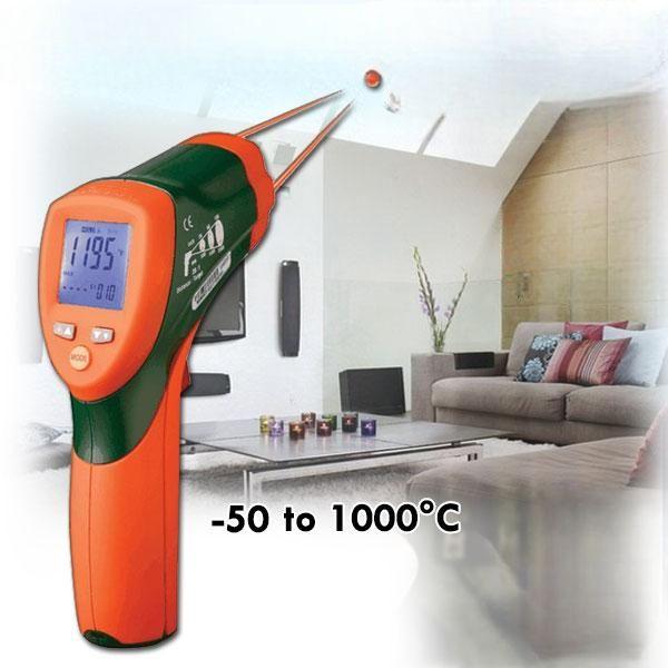 Extech EX-42512 เครื่องวัดอุณหภูมิอินฟราเรด Dual Laser│-50°C ถึง 1,000°C